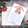 Load image into Gallery viewer, This image shows the Holiday Bunny Gift Card Money Card with the included A2 size envelope.
