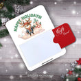 Load image into Gallery viewer, This image shows a gift card partially inside the Holiday Pirate Gift Card Holder Money Card.
