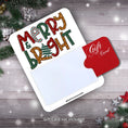 Load image into Gallery viewer, This image shows a gift card partially inside the Merry & Bright Gift Card Holder Money Card.
