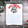 Load image into Gallery viewer, This image shows the Christmas Raccoon Gift Card Holder Money Card.
