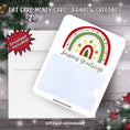 Load image into Gallery viewer, This image shows the Rainbow Greetings Gift Card Holder Money Card with the included A2 envelope.
