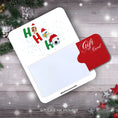 Load image into Gallery viewer, This image shows a gift card partially inside the Sports Ho Ho Ho Gift Card Holder Money Card.
