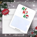 Load image into Gallery viewer, This image shows the Sports Ho Ho Ho Gift Card Holder Money Card with the included A2 envelope.
