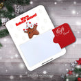 Load image into Gallery viewer, This image shows a gift card partially inside the Warm Holiday Wishes Gift Card Holder Money Card.
