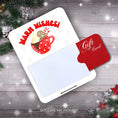 Load image into Gallery viewer, This image shows a gift card partially inside the Warm Wishes Cocoa Gift Card Holder Money Card.
