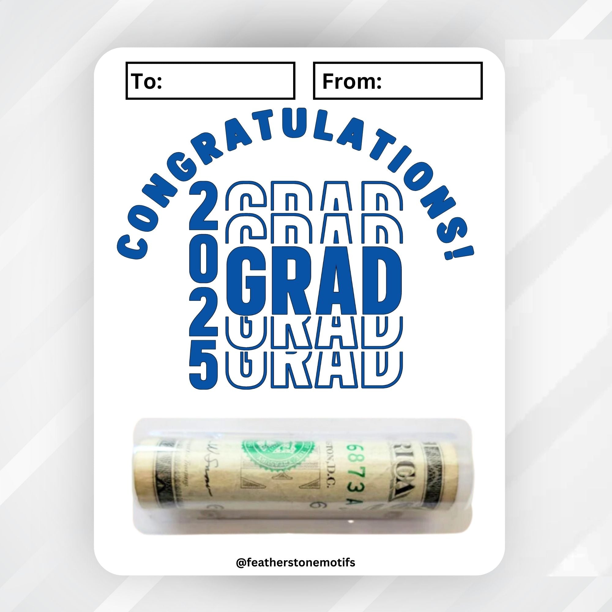 This image shows the 2025 Grad Graduation Money Card Kit.