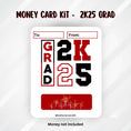 Load image into Gallery viewer, This image shows the Grad 2K25 Graduation Money Card Kit without the money tube attached.
