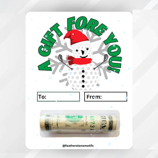 This image shows the Fore money card with money tube attached.