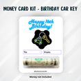 Load image into Gallery viewer, This image shows the money tube attached to the 16th Birthday Car Keys Money Card.
