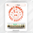 Load image into Gallery viewer, This image shows the money tube attached to the Be Hoppy Easter Money Card.
