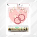 Load image into Gallery viewer, This image shows the money tube attached to the Best Wishes Diamond Rings Money Card Kit.
