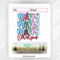 Load image into Gallery viewer, This image shows the money tube attached to the Bright Christmas Money Card.
