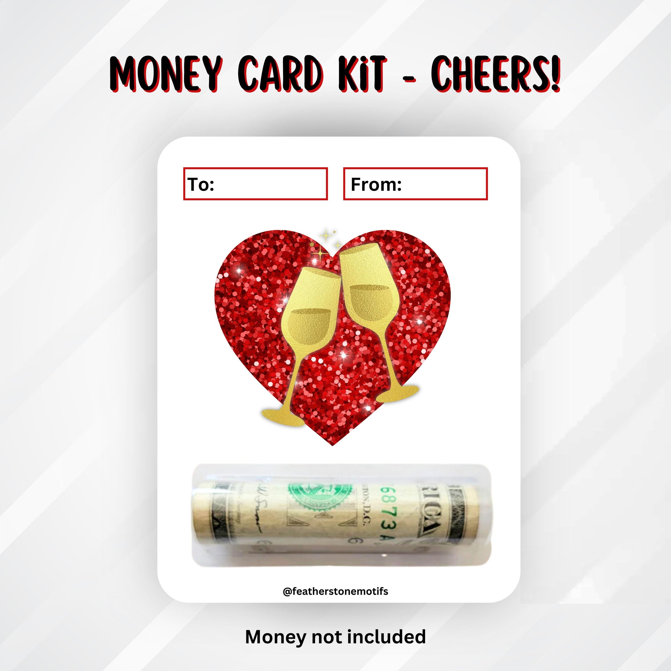 This image shows the money tube attached to the Cheers Money Card.