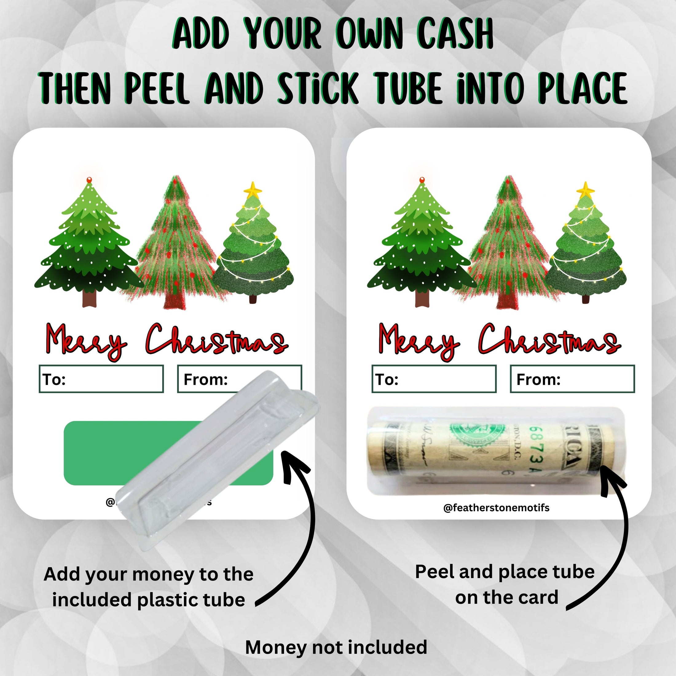 money christmas tree card Christmas Trees Money Card Kit – Featherstone Motifs