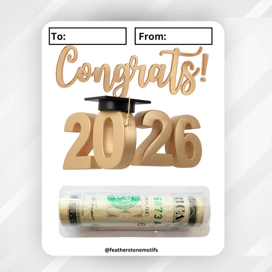 This image shows the Congrats 2026 Graduation Money Card Kit.