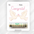 Load image into Gallery viewer, This image shows the money tube attached to the Congrats! Money Card.
