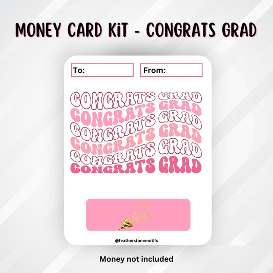 This image shows the Congrats Grad Money Card without the money tube.