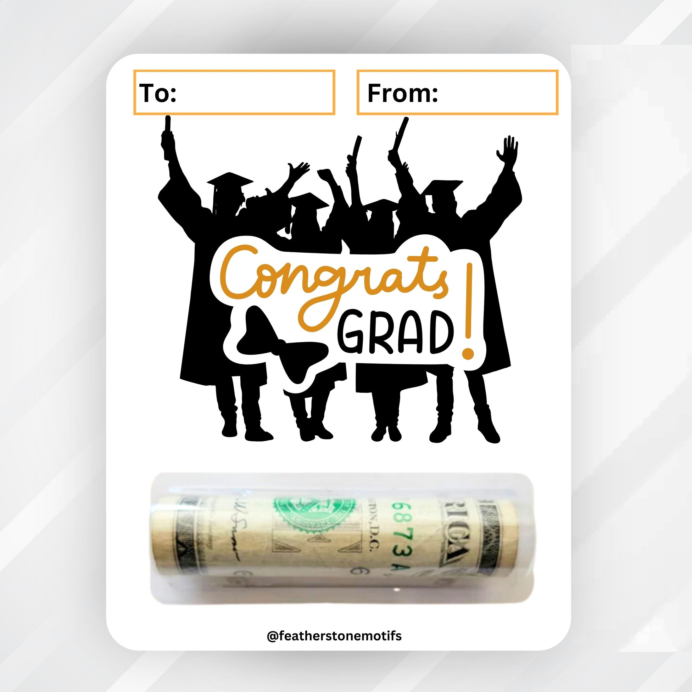 This image shows the money card attached to the Congrats GRAD Money Card.