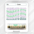 Load image into Gallery viewer, This image shows the money tube attached to the Green Congrats Grad Money Card.
