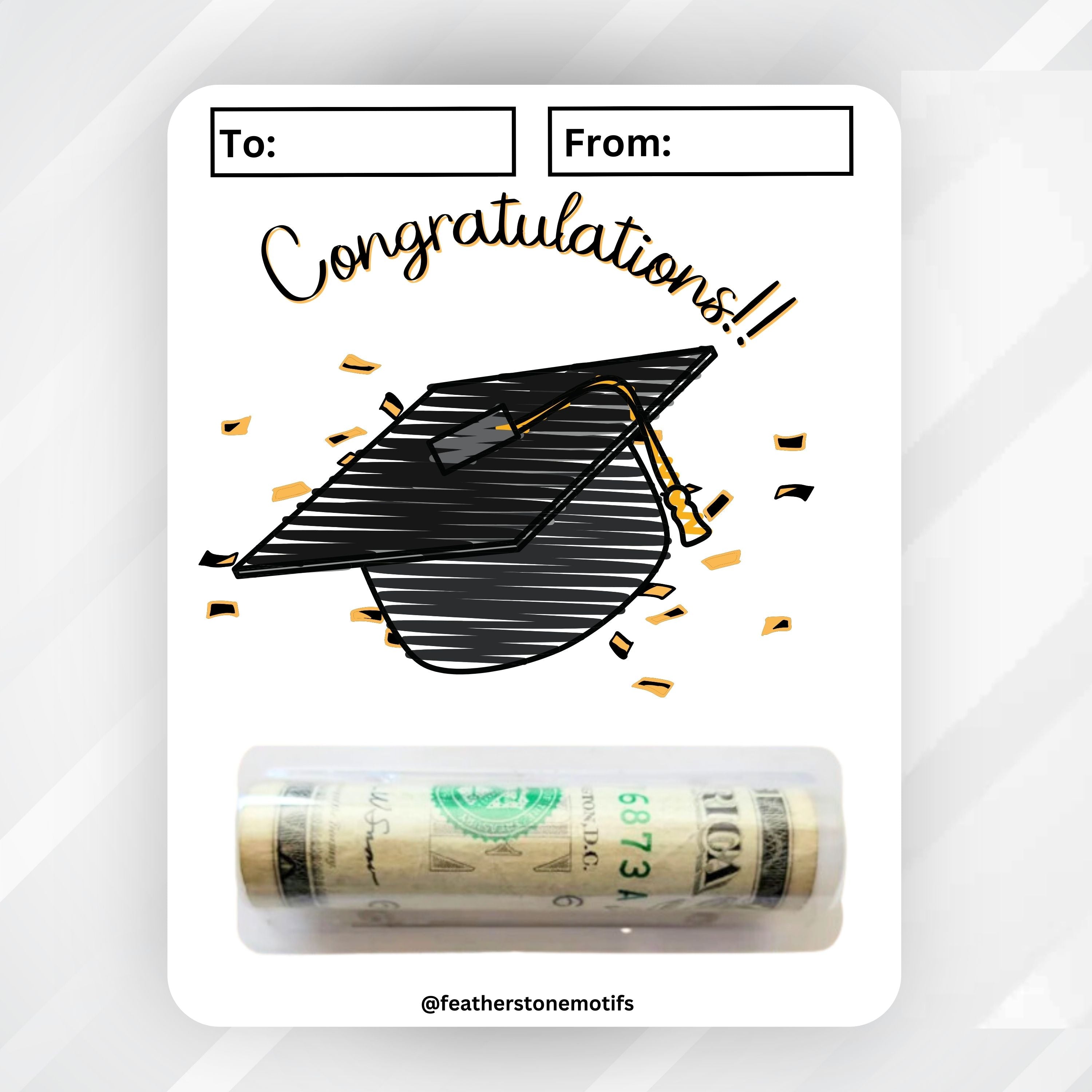 Congratulations Grad!! Graduation Money Card Kit – Featherstone Motifs
