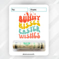 Load image into Gallery viewer, This image shows the money tube attached to the Bunny Kisses Easter WIshes Money Card.
