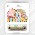 Load image into Gallery viewer, This image shows the money tube attached to the Egg Cellent Easter Money Card.
