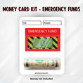 Load image into Gallery viewer, This image shows the money tube attached to the Emergency Funds  money card.
