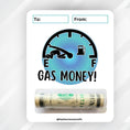 Load image into Gallery viewer, This image shows the money tube attached to the Gas Money 1 Money Card.
