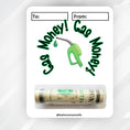 Load image into Gallery viewer, This image shows the money tube attached to the Gas Money 2 Money Card.
