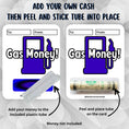 Load image into Gallery viewer, This image shows how to attach the money tube to the Gas Money 3 Money Card.
