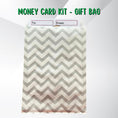 Load image into Gallery viewer, This image shows a money card inside the included gift bag.
