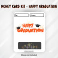 Load image into Gallery viewer, This image shows the Orange Happy Graduation Money Card without the money tube attached.
