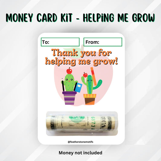 This image shows the Helping me grow Teacher Money Card Kit.