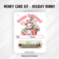 Load image into Gallery viewer, This image shows the money tube attached to the Holiday Bunny money card.
