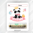 Load image into Gallery viewer, This image shows the money tube attached to the It's a Girl Money Card.
