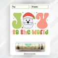 Load image into Gallery viewer, This image shows the money tube attached to the Joy to the World money card.

