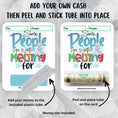 Load image into Gallery viewer, This image shows how to apply the money tube to the Worth Melting For Money Card.
