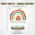 Load image into Gallery viewer, This image shows the money tube attached to the Rainbow Greetings money card.
