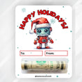 Load image into Gallery viewer, This image shows the Robot money card with money tube attached.
