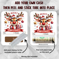 Load image into Gallery viewer, This image shows how to attach the money tube to the Rudolph Money Card.
