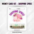 Load image into Gallery viewer, This image shows the money tube attached to the Shopping Spree Money Card.
