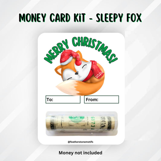 This image shows the money tube attached to the Sleepy Fox Money Card.