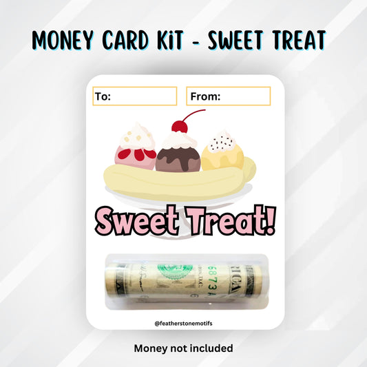 This image shows the money tube attached to the Sweet Treat Money Card.