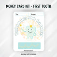 Load image into Gallery viewer, This image shows the Lost Your 1st Tooth Money Card Kit without the money tube attached.
