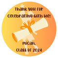 Load image into Gallery viewer, Personalized Grad Party Sticker Bundle - Gradient Thank You
