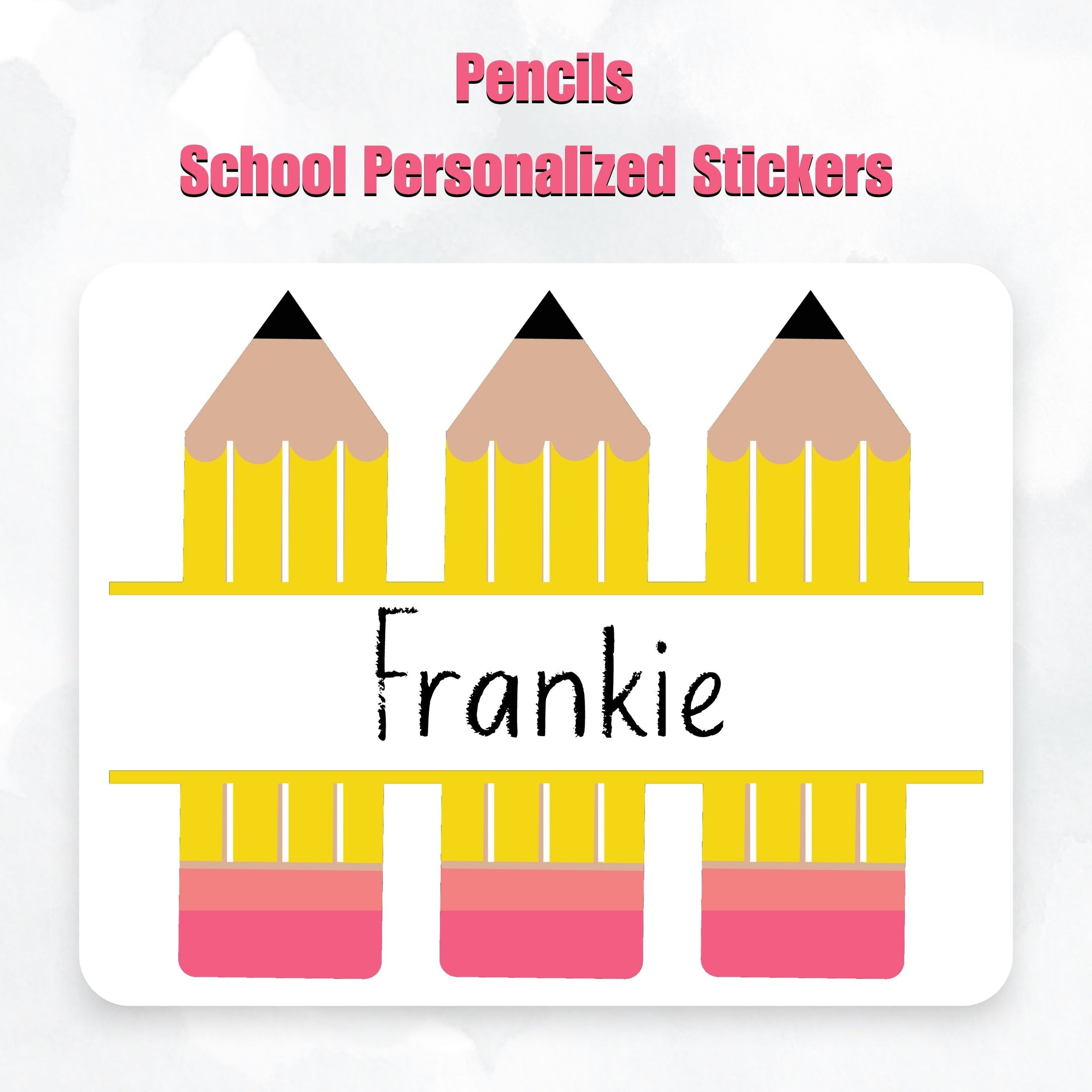 This cover image shows the personalized schooThis cover image shows the personalized school sticker on a cloudy background.l sticker on a cloudy background.