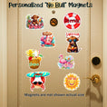 Load image into Gallery viewer, This image shows all the designs included in the Personalized No Bull Cruise Magnets.
