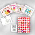 Load image into Gallery viewer, This image shows the full Picnic themed Camp Postcard Kit.
