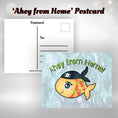 Load image into Gallery viewer, This image shows the Ahoy from Home! postcard with a pirate fish.
