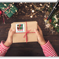 Load image into Gallery viewer, This image shows a package with the Personalized Holiday Stickers - Plaid Christmas on it.
